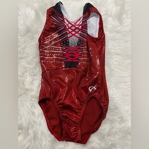 GK Red and Black Gymnastics Leotard